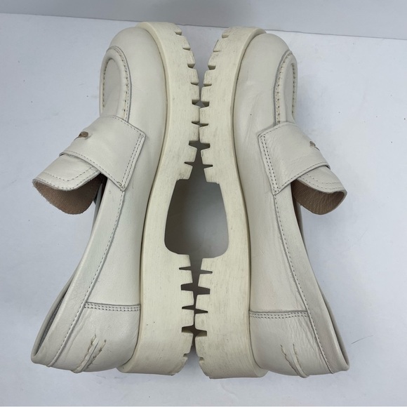 STEVE MADDEN Cream LAWRENCE chunky loafer size slip on CHUNKY penny loafers 40 - Picture 4 of 10